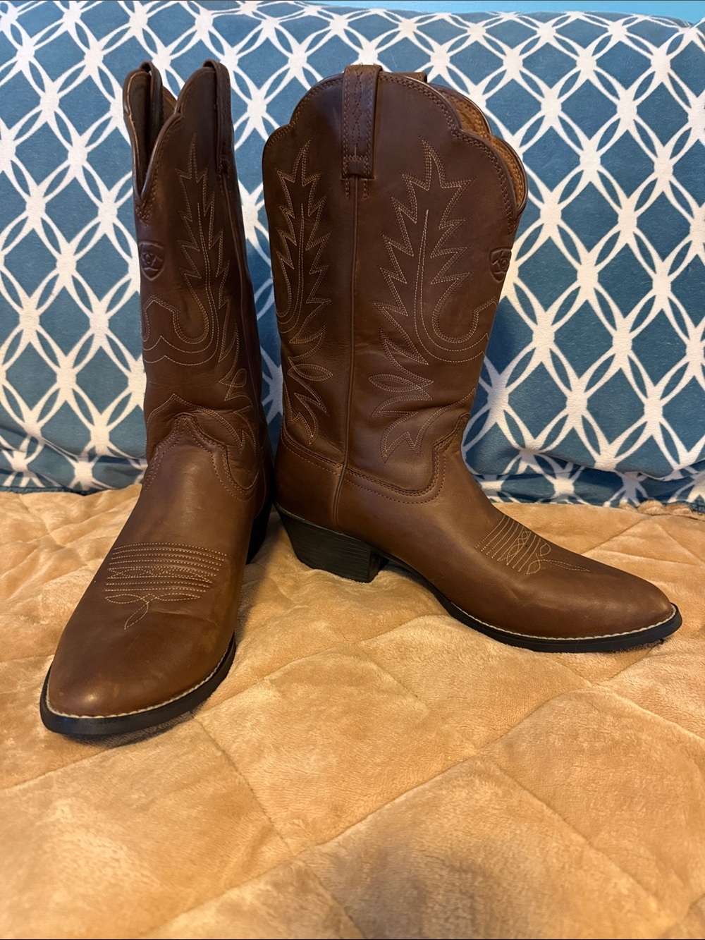 Ariat Heritage R Toe Classic Women’s Brown Leather Western Boots